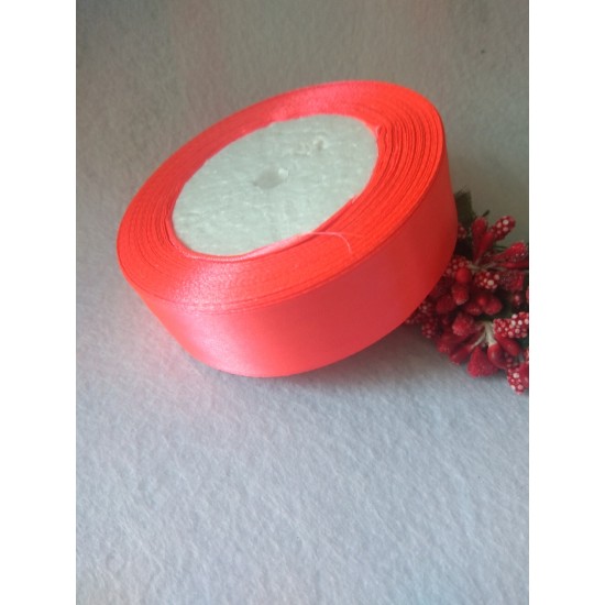 Лента атласная однотонная 2,5 см*25 ярдов, цена за 5 м